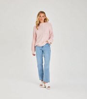 Urban Bliss Pink Cable Knit Jumper